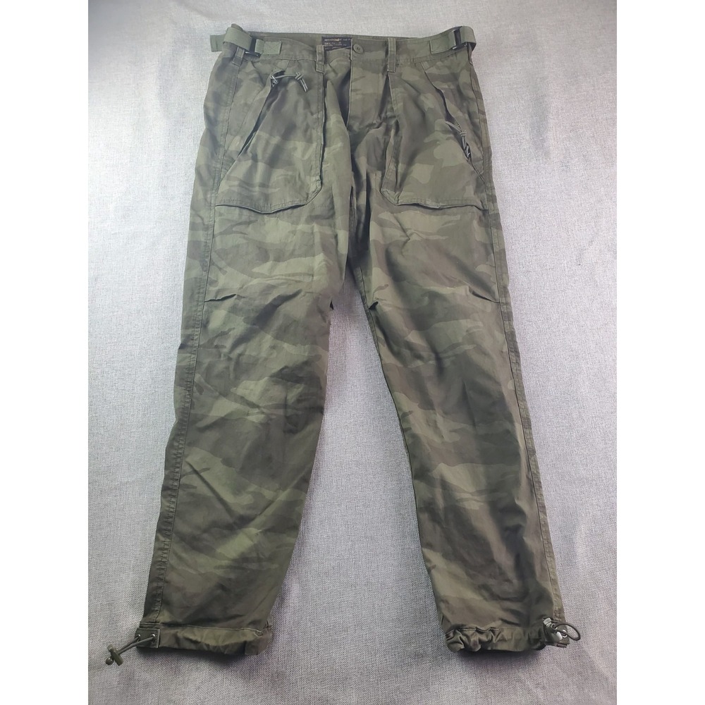 Vtg y2k Abercrombie & Fitch Military Camo Cargo Pants Mens 32 Slim Straight